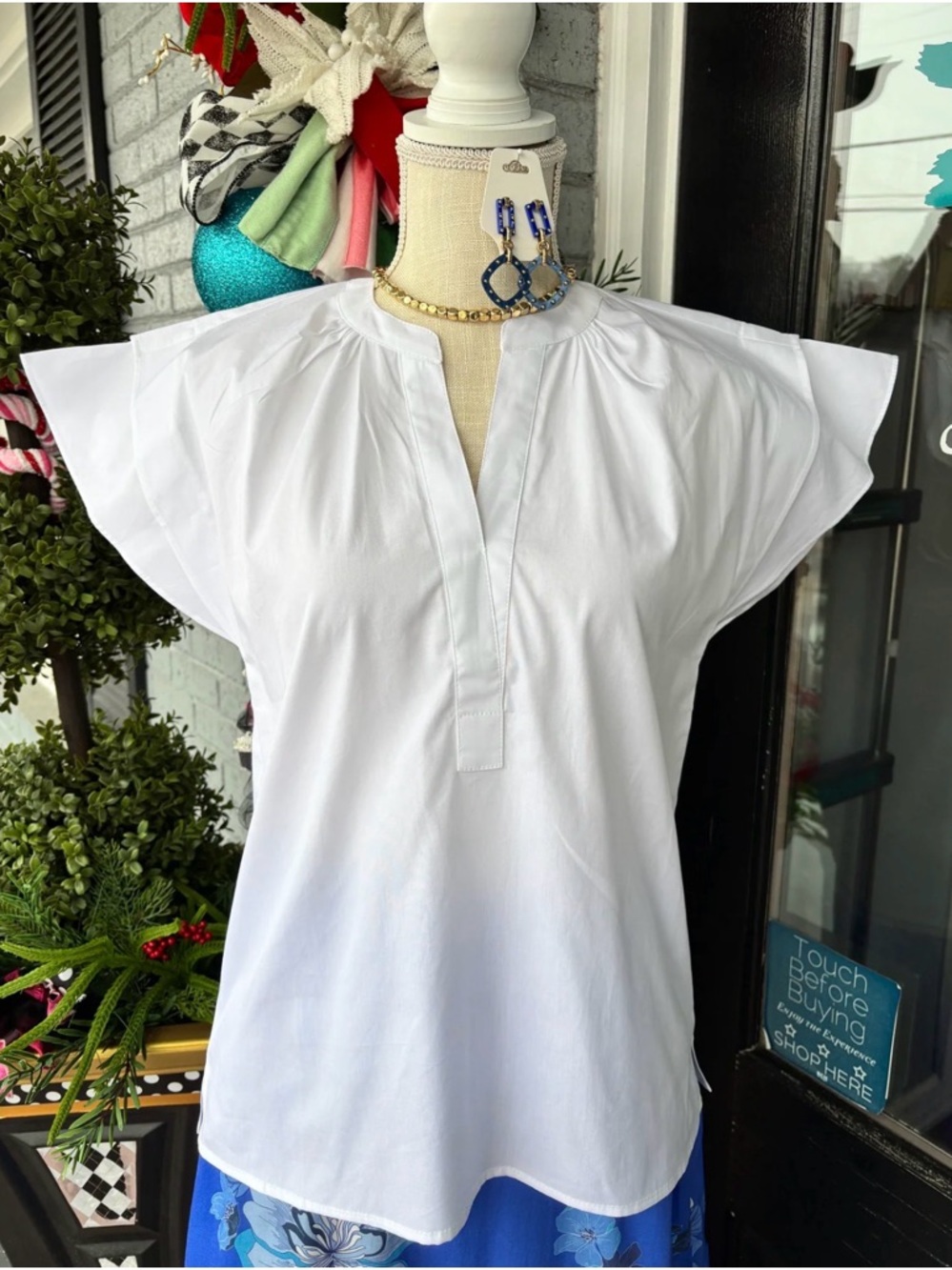 NWT Maude Vivante crispy white Quinn top
